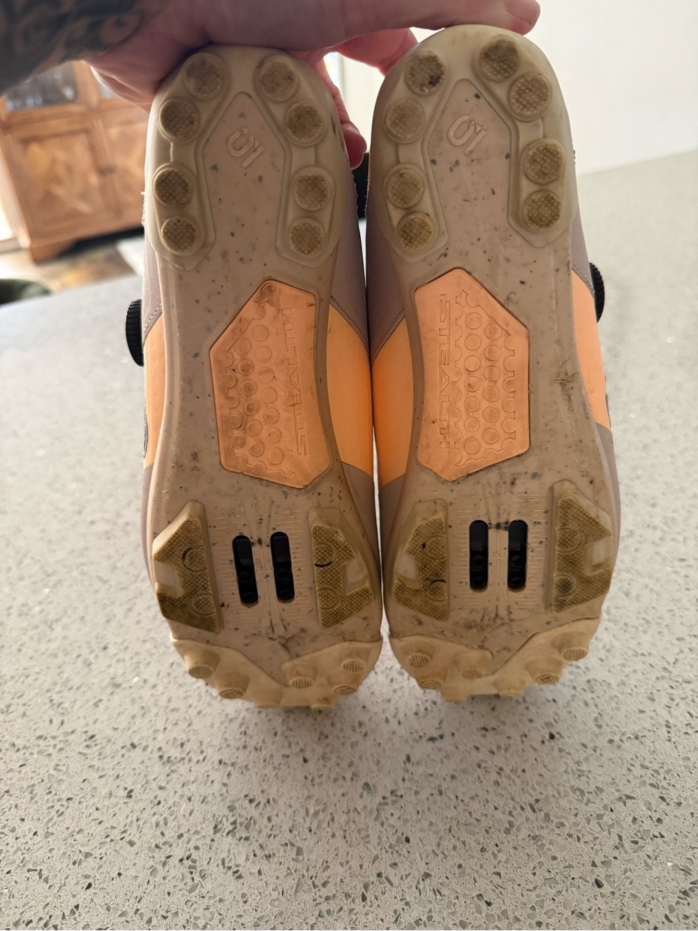 adidas Women Beige Tan Black Cycling Shoes with BOA - Picture 4 of 5